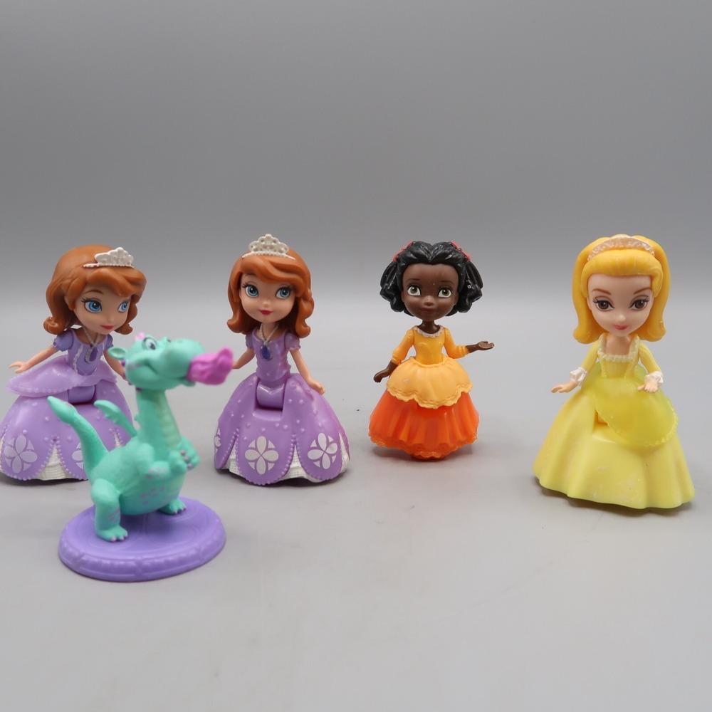 Disney Princess Sofia and Friends Figures 3" Mini Dolls Lot Dragon Amber Tilly